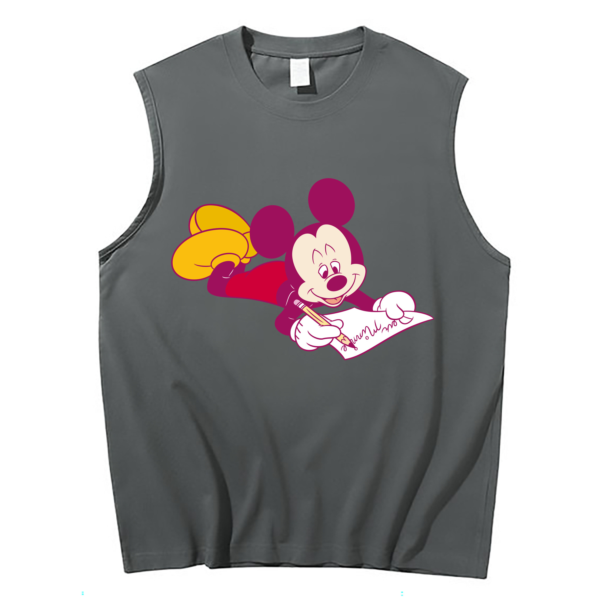 ミッキーマウス Mickey Mouse コットン100％タンクトップ（フロントプリント）
